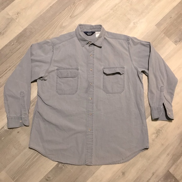 Vintage Woolrich denim button down XL - Picture 1 of 5